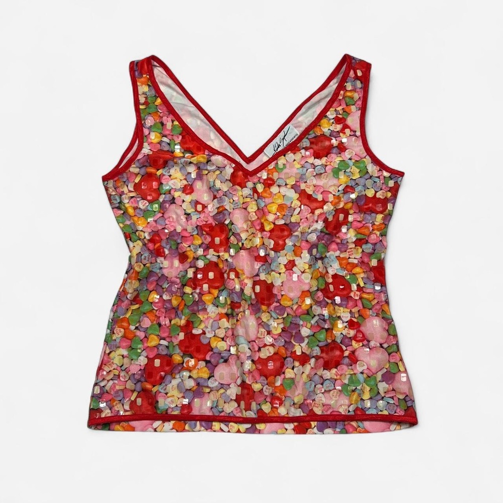Vintage Y2K Linda Segal for Creative Image Associates Conversation Hearts Tank
